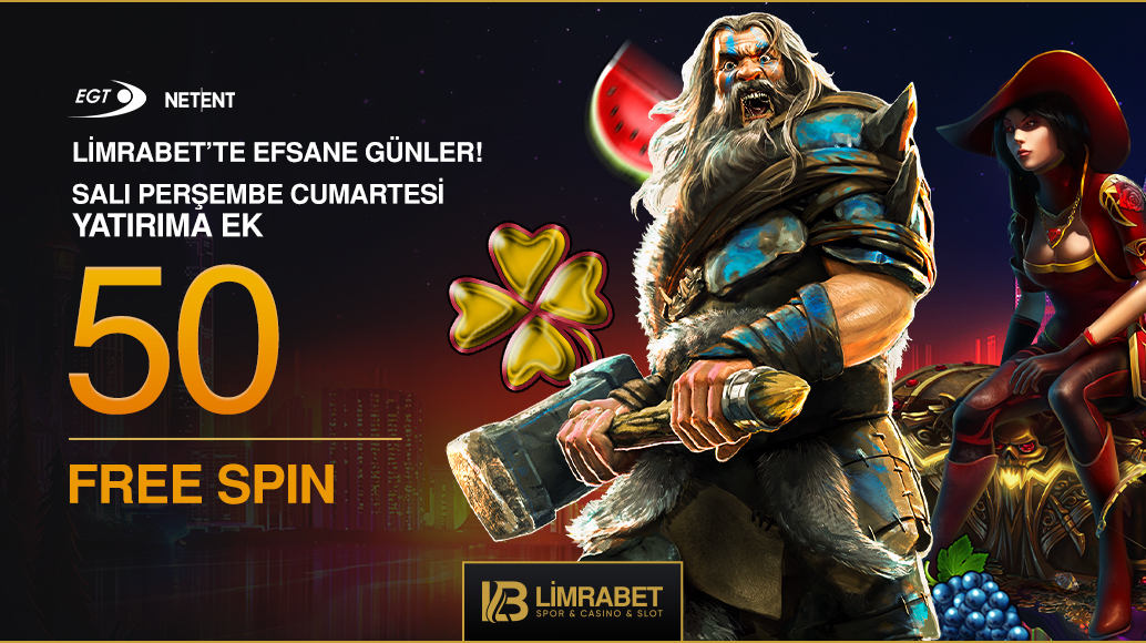 😍EFSANE #EGT &amp; #NETENT GÜNLERİ #LİMRABET'TE!

💥 Bugün 23.59'a Kadar Yapacağınız;

100–249 TL Arası Yatırıma 15
250–499 TL Arası Yatırıma 25
500–999 TL Arası Yatırıma 35
1000 TL ve Üzeri Yatırıma 50 #FreeSpin Kazanabilirsiniz!

📲 bit.ly/limrabetgiris