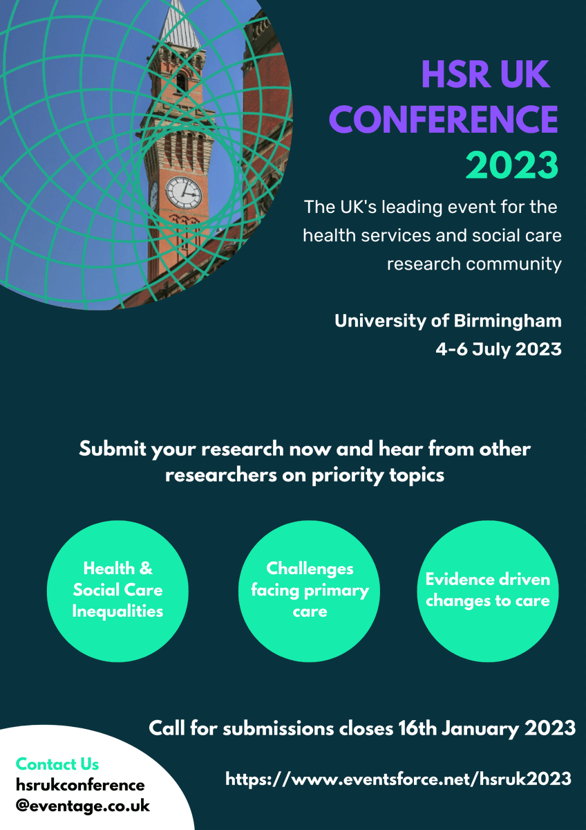 🎇Happy New Year from HSR UK! 
Now you’ve had time to mull it over, remember to submit your proposal for a research presentation, workshop, or learning &amp; development session for #HSRUK23. Don’t delay – deadline is 12pm on 16 Jan. Submit here: bit.ly/3VLXXA5