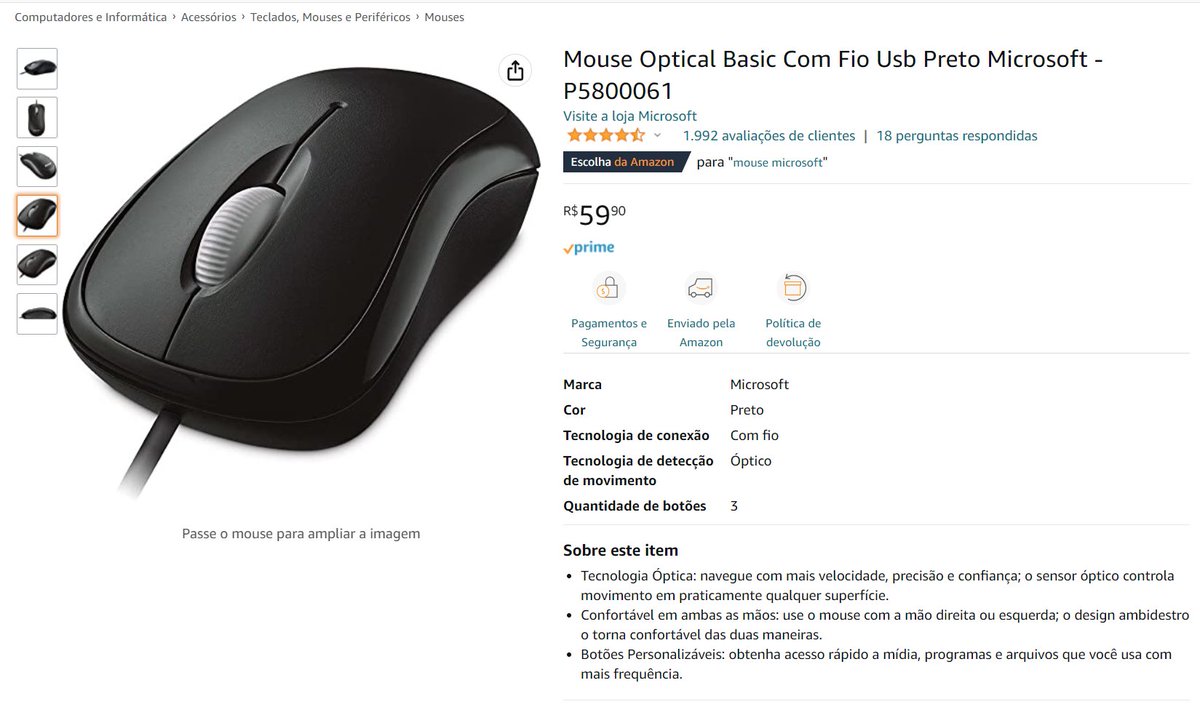 AndPeroty's tweet image. Como a microsoft da 3 anos de garantia em um mouse de R$59 sempre será um mistério pra mim.

Penso em 2 opções:
1 - Ninguem cobra a garantia depois de 1 ano
2 - O mouse realmente dura mais de 3 anos (já tive esse mouse por 5 anos)