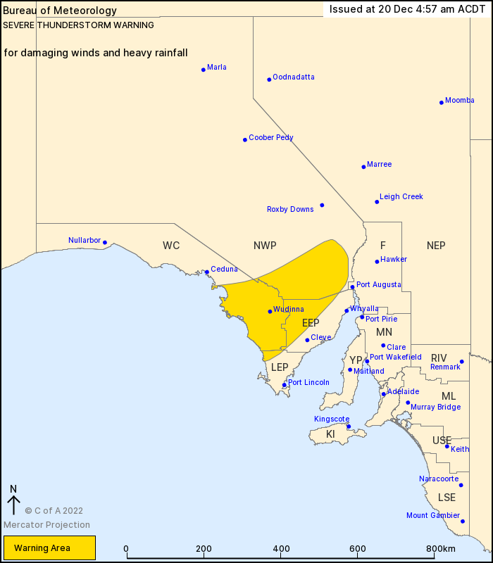 EWNAlerts's tweet photo. SA Severe Thunderstorm Warning: Damaging Winds, Heavy Rain. Wudinna, Elliston, Streaky Bay and Kimba. #thunderstorm #ewnalerts #SA #wind #flood #sastorm #sawx https://t.co/IZByB95utW https://t.co/jjJJ7VpJhQ