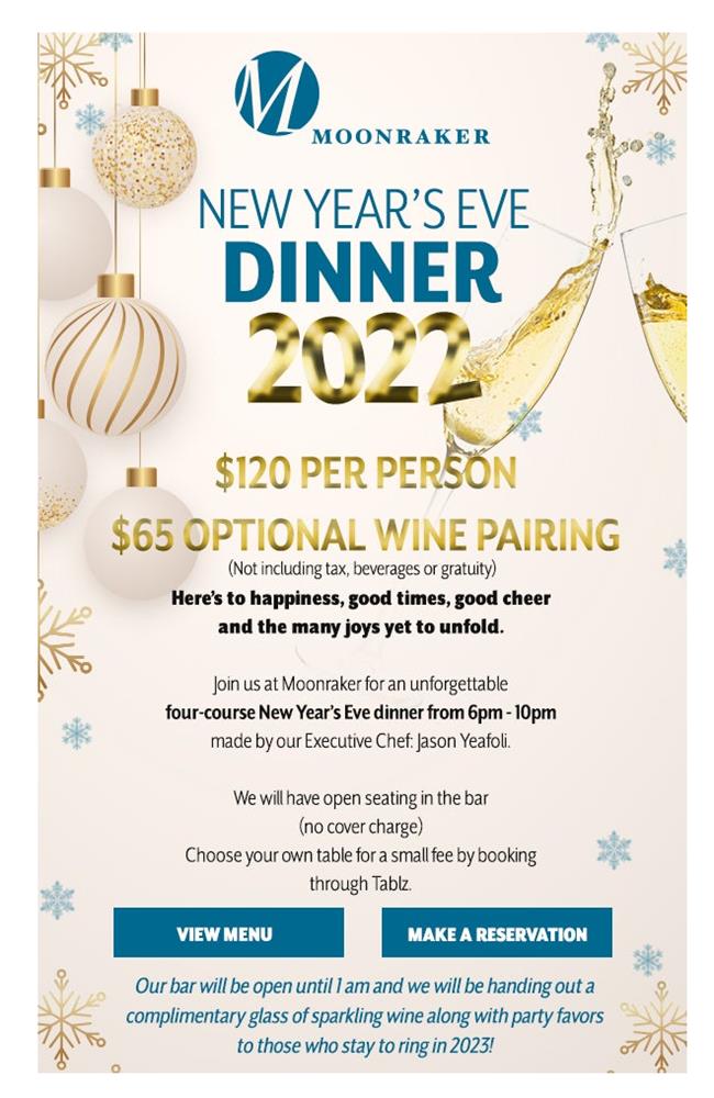 Ring in the New Year at Moonraker! bit.ly/3V5EpFT