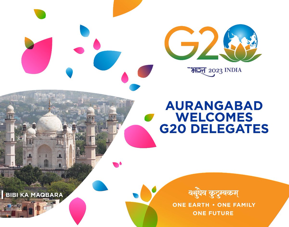 csncity's tweet photo. Aurangabad looks forward to hosting Women 20 Engagement Group as part of India's G20 Presidency in February 2023

#G20 #g20indiapresidency #indiasg20presidency  #W20 #VasudhevKutumbkam #life #JanBhagidari 
@g20org @uof_2022 @maha_udd https://t.co/v6uZOZS75F