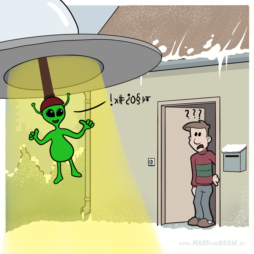 JolinaSharee's tweet photo. Ups, gestern ganz vergessen, zu posten.
Tag 18 von #FinishTheCartoon
"Saugglocke"
Anscheinend haben die Aliens das Beamen auch noch nicht erfunden 😄
#kleineKunstklasse https://t.co/0a8JL5tU3i