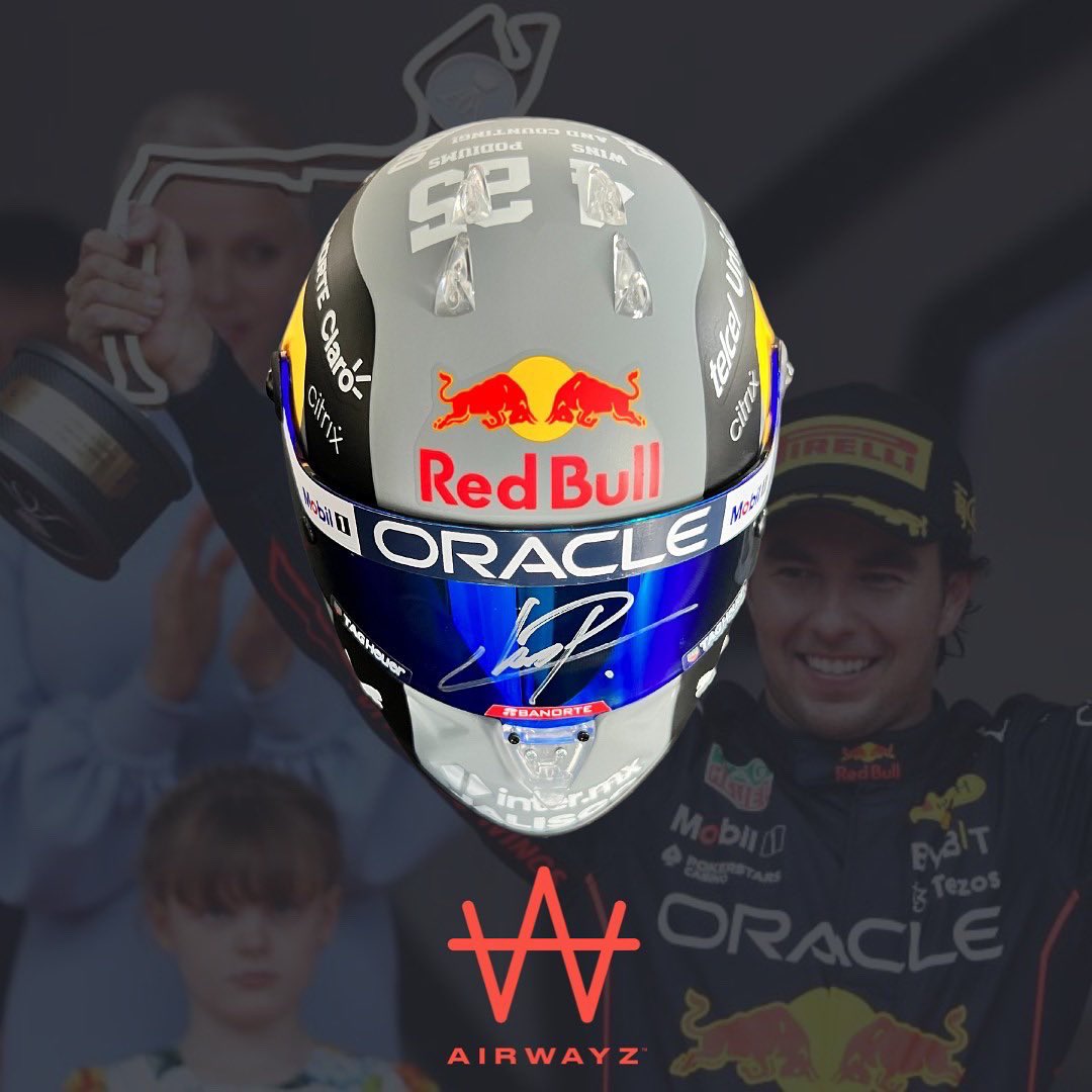 SChecoPerez's tweet photo. Just in time for the holidays I am giving away a signed mini helmet from my win in Monaco. 

For more info go to:

👉🏻https://t.co/BXfLV8cdn1👈🏻

@AirWayzOfficial 

#airwayz #teamairwayz https://t.co/5uOYmVhQgv
