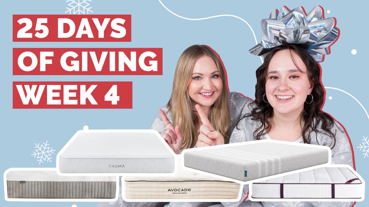 Don't delay, it is the LAST WEEK of 25 Days of Giving! 🎁✨  

Use this thread to enter the remaining live mattress giveaways and see our winners: sleepopolis.com/25-days-of-giv…
#giveaway #sleep #25DaysofGiving #sleepbetter #mattress