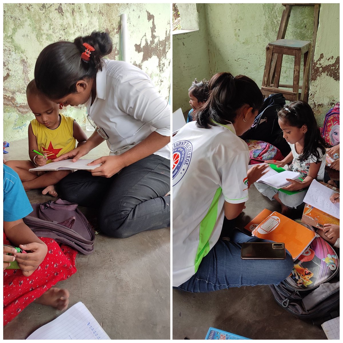 nss_llrc's tweet photo. Our NSS UNIT of Lala Lajpatrai College of Commerce &amp; Economics organised Each One Teach One Activity. Dated on 04 December, 2022 at Tulsiwadi (Adopted). Our NSS volunteers thaught the children how to read and write and make the learning a activity with full of fun @ConnectingNss https://t.co/XDbwUkxBm7