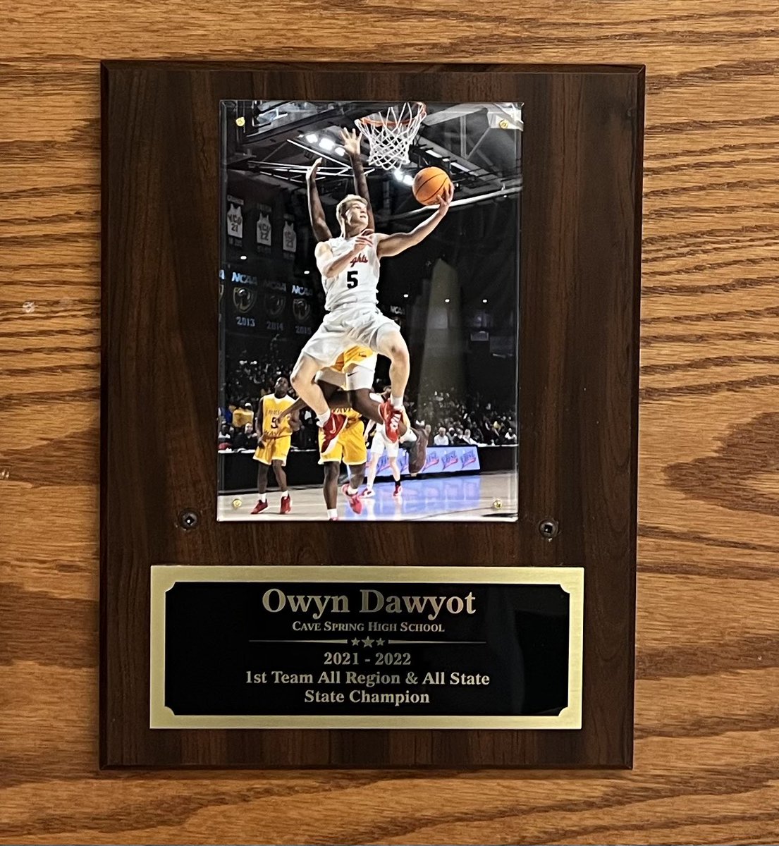 <a href="/ODawyot/">Owyn Dawyot</a> All State plaque is up and looks great.