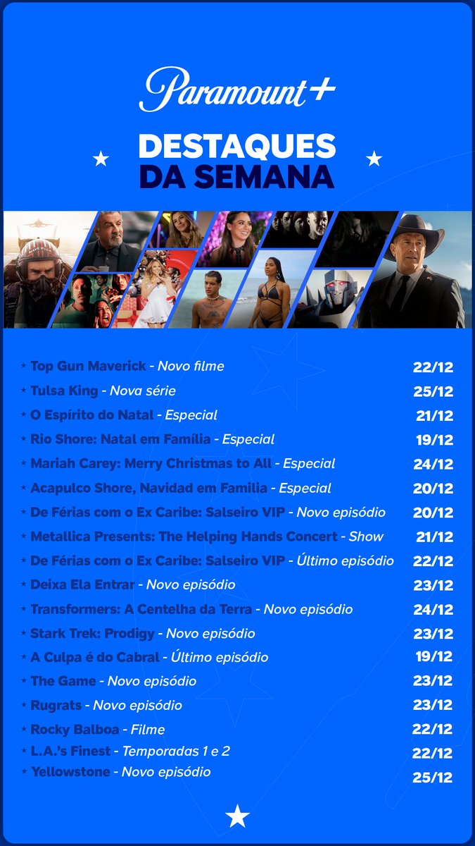 paramountplusbr's tweet photo. Papai Noel chegou mais cedo... e trouxe destaques recheados pra ninguém passar vontade de série e filme INCRÍVEL esse fim de ano! 🎅🎄

#ParamountPlus https://t.co/OrsPaQxFZ8