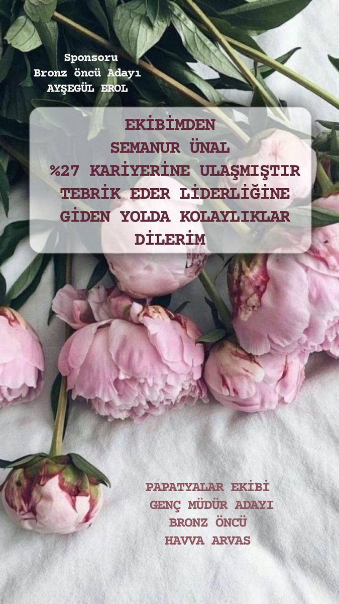 Pes etmeden adım adım liderliğe giden yol başarılar hep sizinle olsun güzel ekibim 👏🏻👏🏻👏🏻❣️