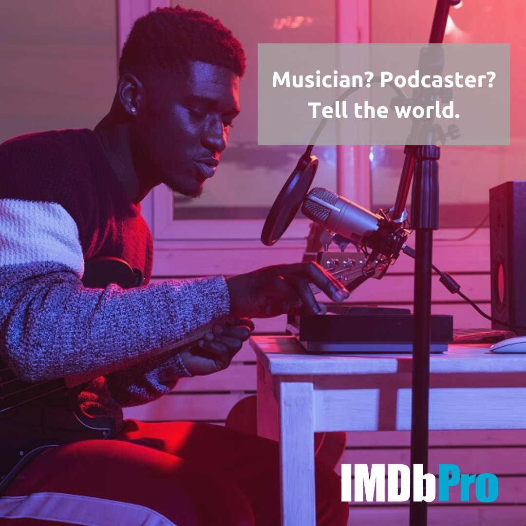 We’re introducing Music Artist and Podcaster as selection options for your Primary Profession on IMDbPro - exclusively for our Professional tier members. Showcase your talent and represent yourself! Visit pro.imdb.com to get started.