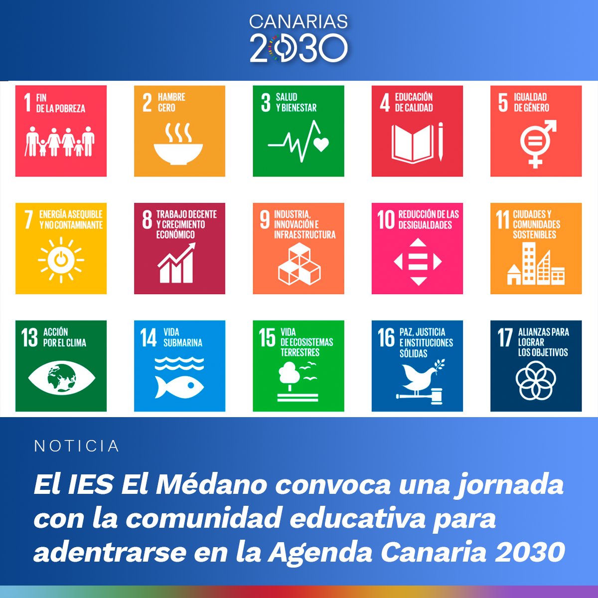 El IES El Médano, en Granadilla de Abona (isla de Tenerife), acogerá este martes 20 de diciembre, la actividad divulgativa y participativa del I Foro Intergeneracional del proyecto Espacios para el cambio.

La noticia completa 👇
bit.ly/3WwSw8y

#Canarias2030
