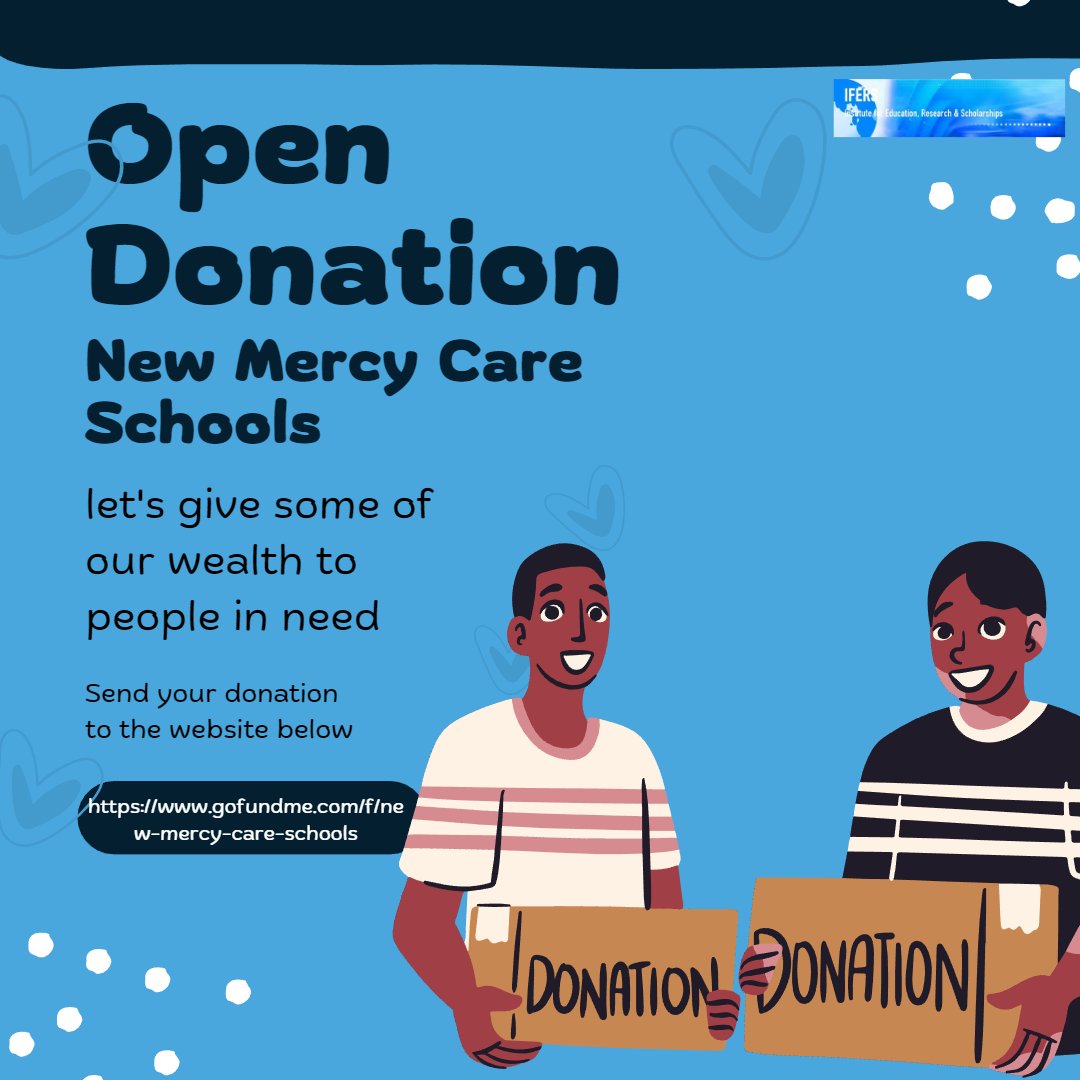 Give back to those who need it.
gofundme.com/f/new-mercy-ca…

#charity #dogood #DoGoodDecember #nonprofit #volunteer #fundraiser #support #giveback #community #Donation #donate #EducationForAll #philanthropy #helpinghands #socialgood #Aid #Children #basicneeds #HelpingHands2022