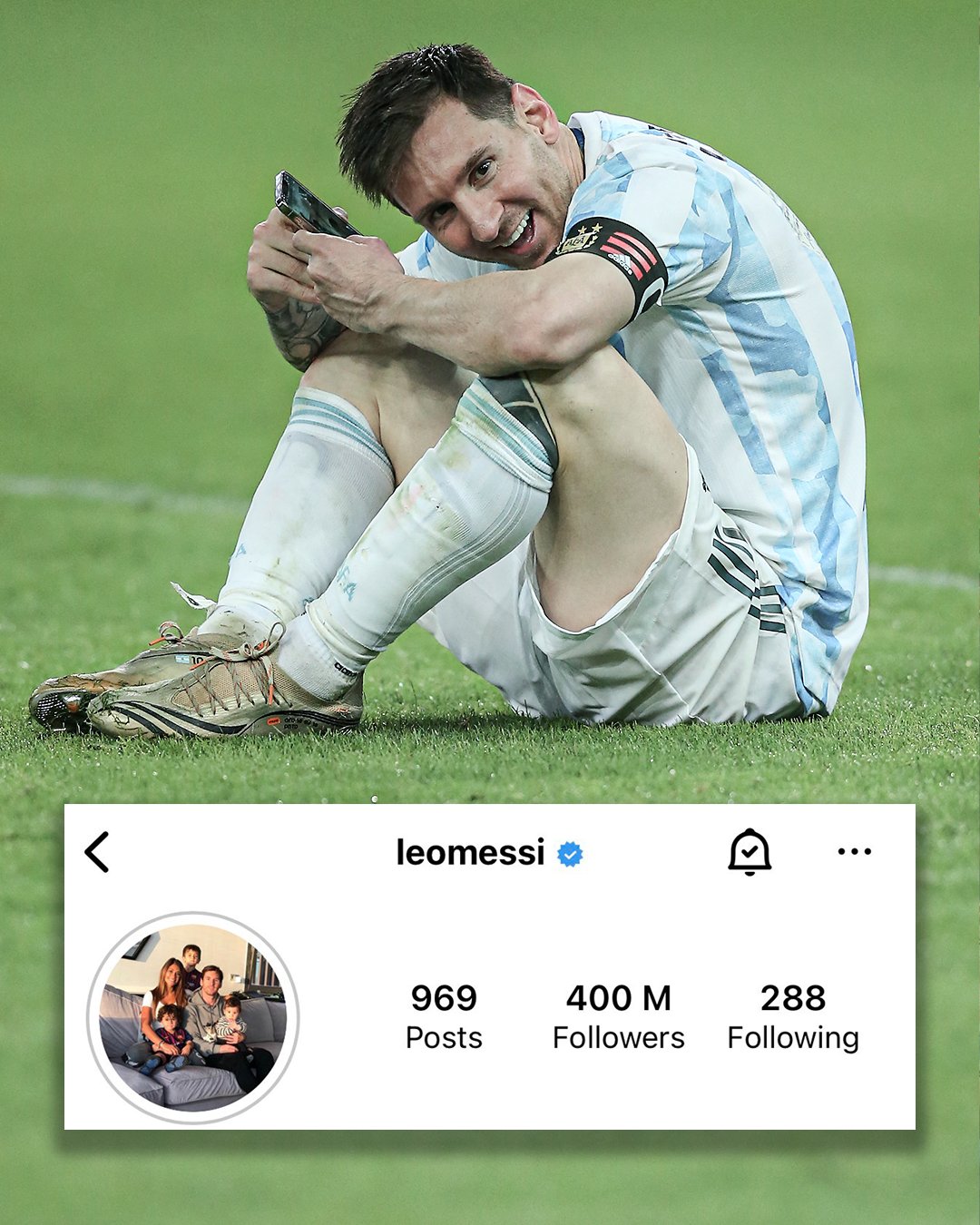 ESPN FC on Twitter: "Lionel Messi now has 400M followers on Instagram ?? https://t.co/7llrqy3Bup" / Twitter