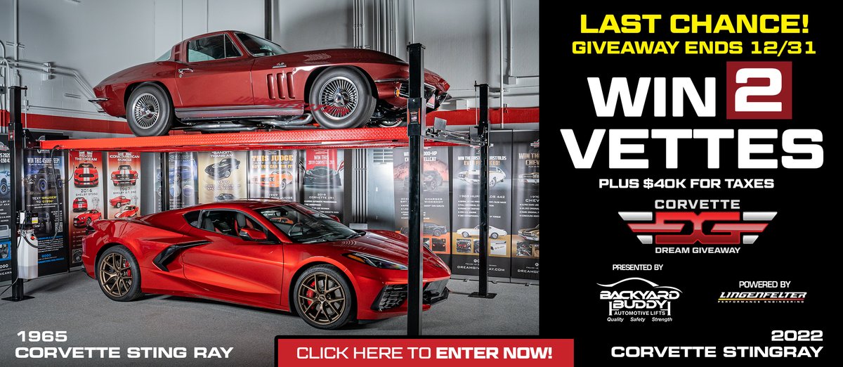 LingenfelterKML's tweet photo. 12 More Days to Get Tickets!! @DreamGiveaway Win Two Corvettes #Lingenfelter #Corvette @KenLingenfelter @LingenfelterRG @Lingenfelter_HP #HolidayGiftGuide #holidayseason #C8 #Chevrolet https://t.co/RXst6dcgvn