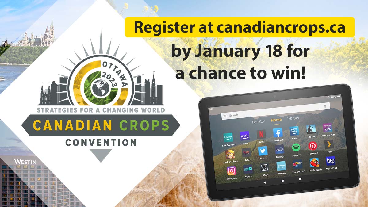 canolacouncil's tweet photo. Congrats to the winner of our first #CdnCrops23 early bird prize draw! @DVDinMB with @WinFieldCanada is the winner of a JBL portable Bluetooth speaker! 

Register at https://t.co/gH68EFio99 by Jan. 18 to be entered into our next draw for an Amazon Fire HD 8 tablet. https://t.co/42VnqVvqBG