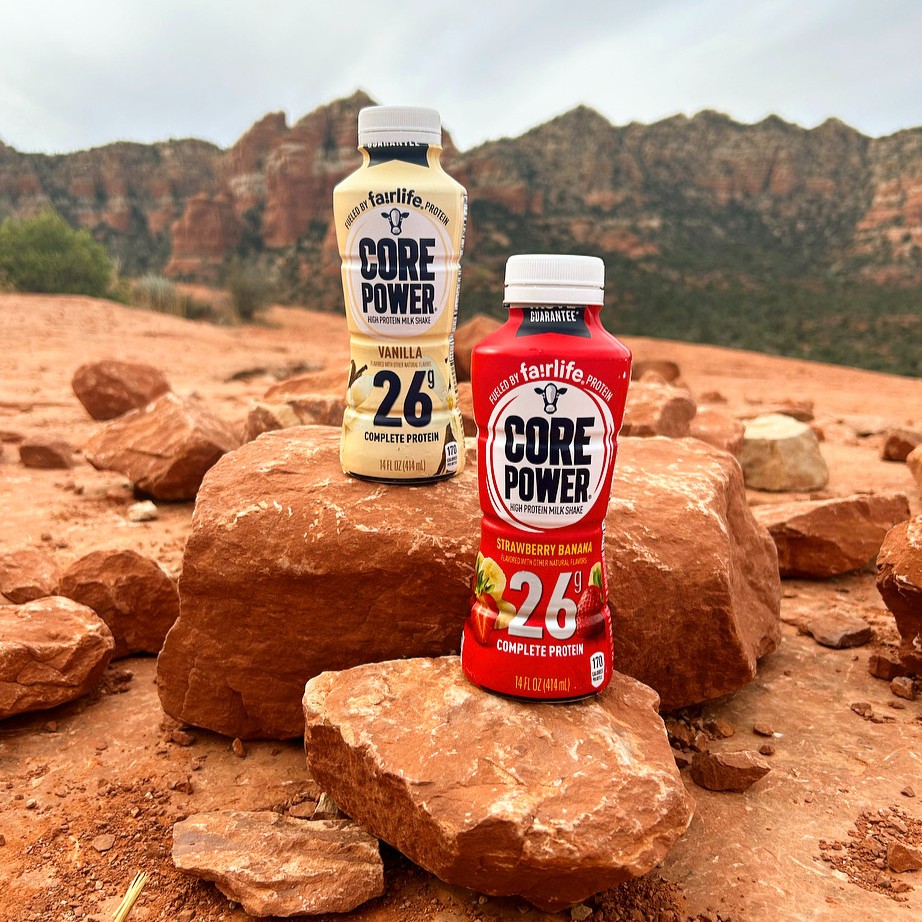 Hike vibe check: ✅ Scenic views ✅ Delicious Core Power for recovery