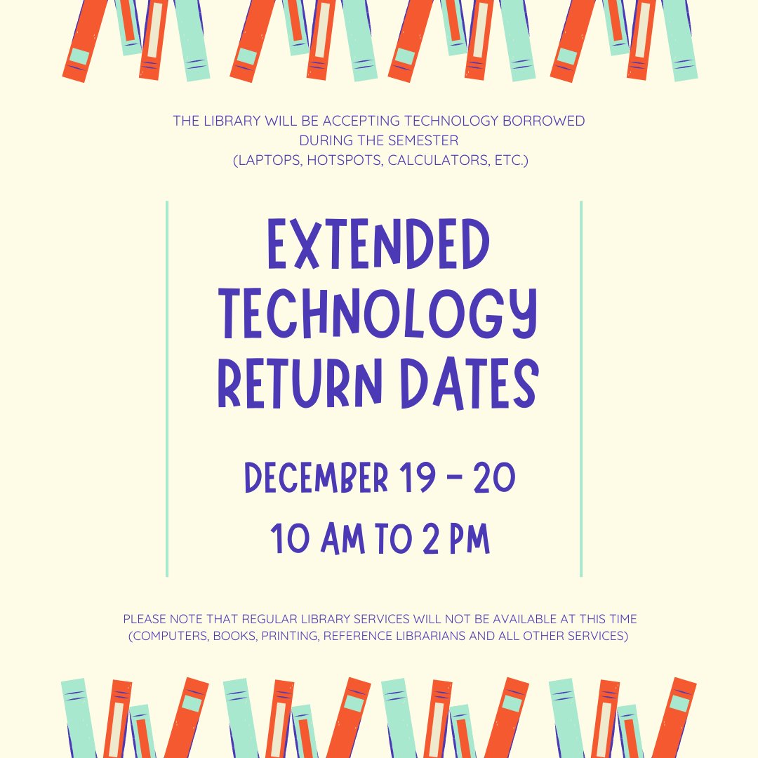 Technology Drop-off Days DEC 19-20 (Mon-Tue) 10:00am-2:00pm at CSM Library
