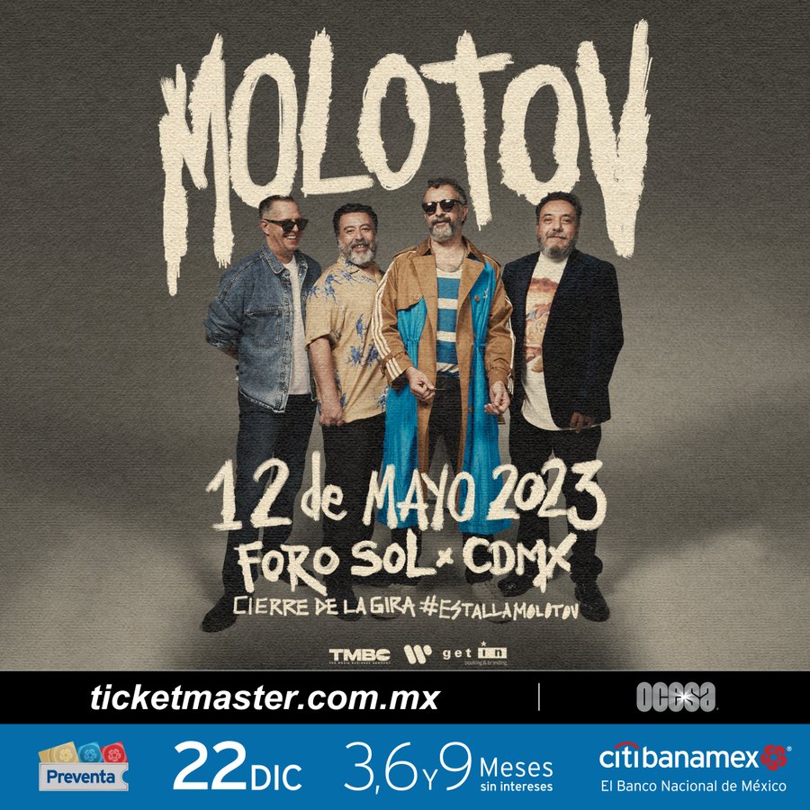 Molotov festejará 27 años de carrera en el Foro Sol No Limits!