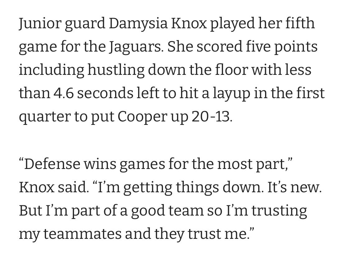 alyshia06204022's tweet photo. Well said @DamysiaK so happy that she is adapting to her new high school team there is no I in team @CooperAthletic1 @onimpact3 @djcoachdj AAU will be a great new season for her as well with @MidwestBBClub stay tuned as we continue on new adventures in her basketball career ❤️ https://t.co/cQqcbmeSXf