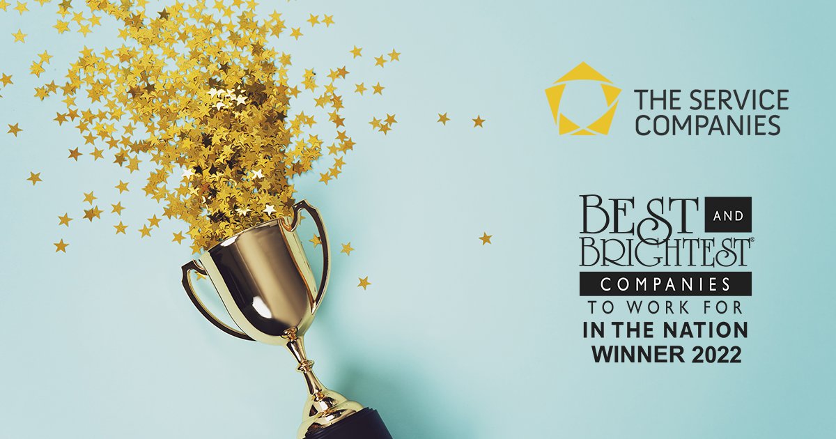 TheServiceComp's tweet photo. Breaking news! We've been awarded the Best and Brightest Companies to Work for in the Nation #award. Thank you to @101Best for recognizing our company! Read our #blog to find out more about this recognition. https://t.co/1HoZYmMYVR
#bestcompaniestoworkfor #bestandbrightest https://t.co/0S4PMhZDcK