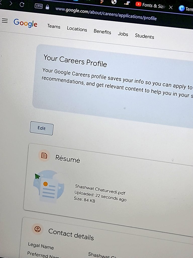 Itsshashwat27's tweet photo. Just applied for #googlestep internship form by @GoogleIndia
Not fully skilled enough but it's better to give a try . :) https://t.co/6G71Nprk5J