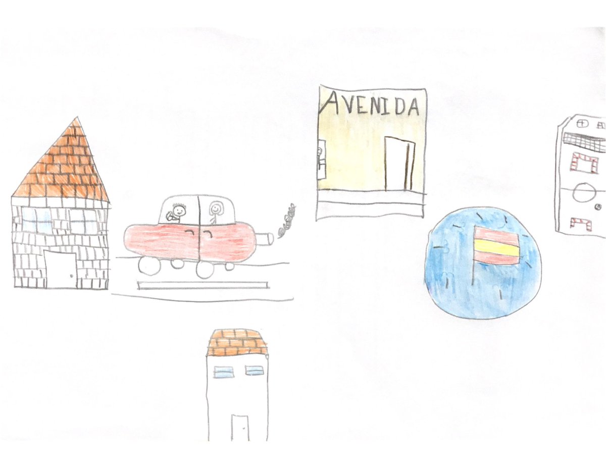 CalotoDiana's tweet photo. En clase de CCSS realizamos una práctica que constaba en pedirle a un niño/a de Primaria que realizase un dibujo del trayecto del colegio a casa.
El dibujo que hay continuación fue realizado por Julia, que está en 4º de Primaria. 
 #DCSUVA #dobletitulacionPA #habilidadespacial https://t.co/9jkwsC7jbW