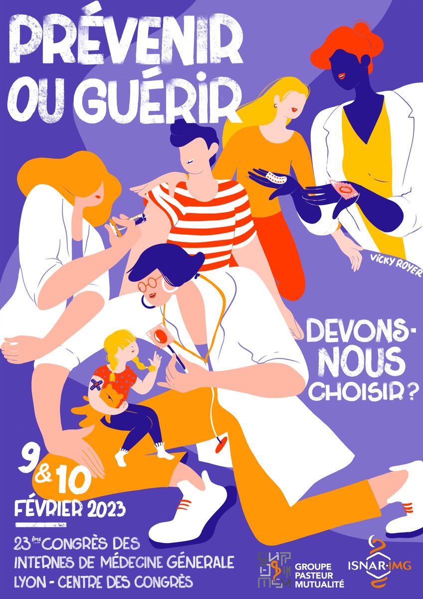 ✨ [Congrès de L'ISNAR-IMG 2023] ✨

 "Prévenir ou guérir, devons-nous choisir ?" 🦧

Le bureau de l'ISNAR-IMG vous rappelle que les inscriptions pour le congrès annuel sont ouvertes ! 

#MédecineGénérale #Internat #Lyon