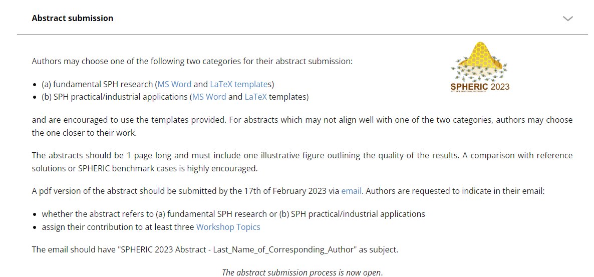 17th SPHERIC International Workshop tweet media