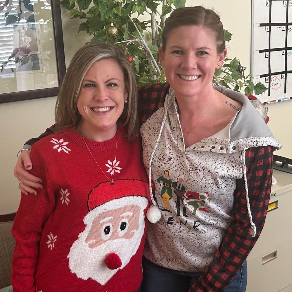 FriendshipHome1's tweet photo. More from Ugly Sweater/Christmas Sweater Day! #friendshiphome #uglysweater #christmas #happyholidays https://t.co/sMm4XgBjsI