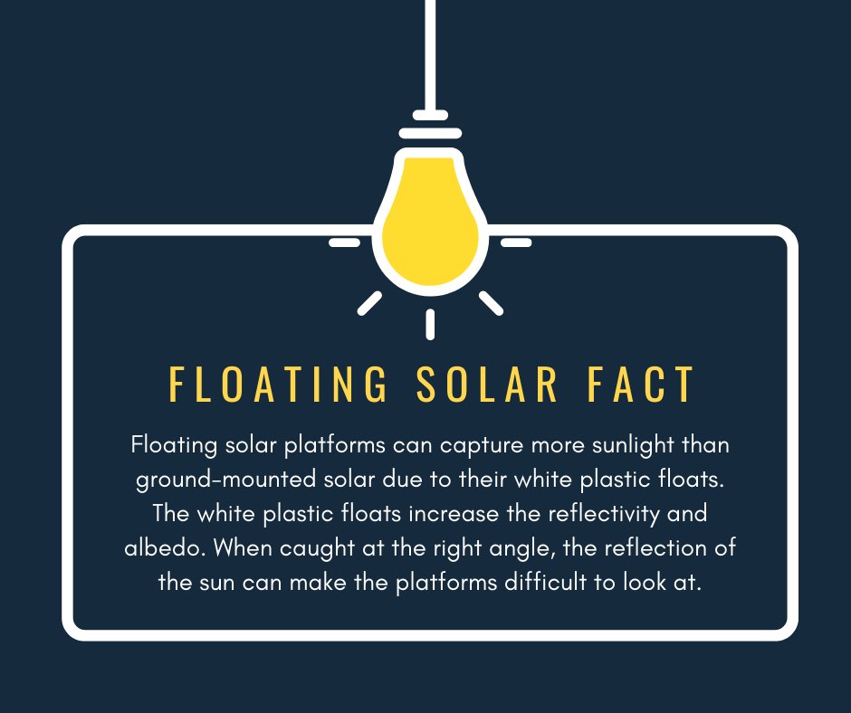 AccuSolar’s unique design allows sunlight to be absorbed from both sides of the platform. This makes floating solar up to 18% more efficient. #energytips #winter