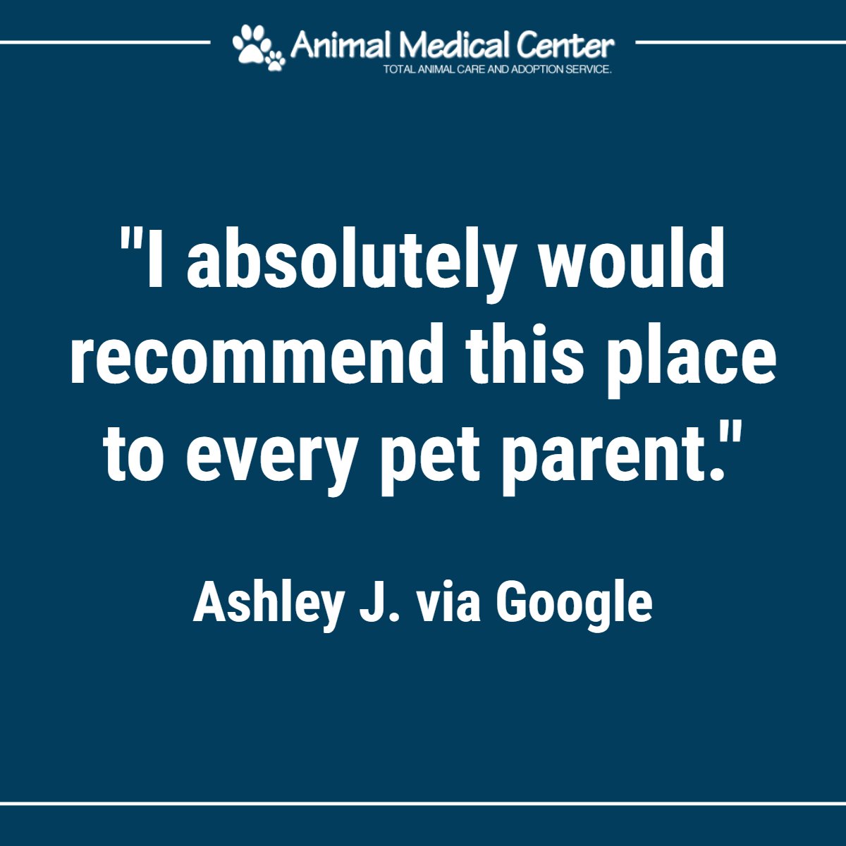 AnimalMedicIL's tweet photo. Don't just take our word for it. Give us a call and find out why our customers keep coming back: (708) 758-3220. #AnimalMedicalCenter https://t.co/x2YRUEh5ox