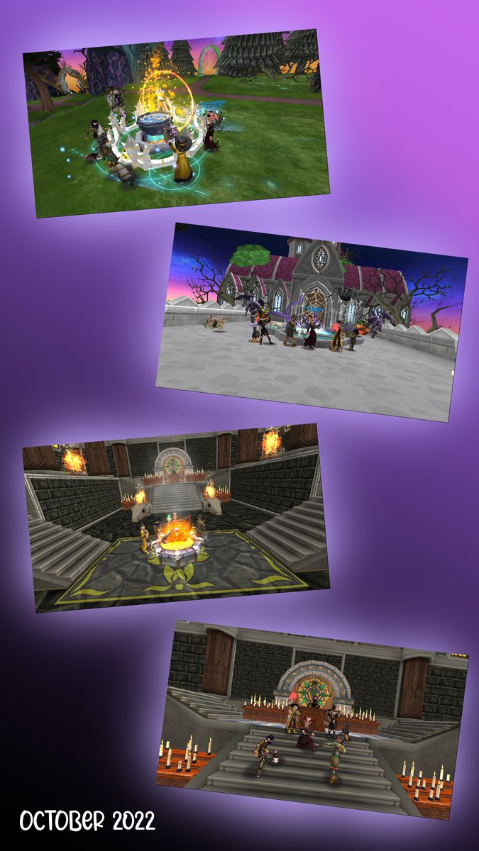 PluckyChickens's tweet photo. Every couple of months or so we change our decorating theme for the guild house! Last theme we had was spooky scary for Halloween. Here's some pictures of what it looked like! #Wizard101 #Wizard101Guild #Wizard101Decorating https://t.co/63EA6WCnZp