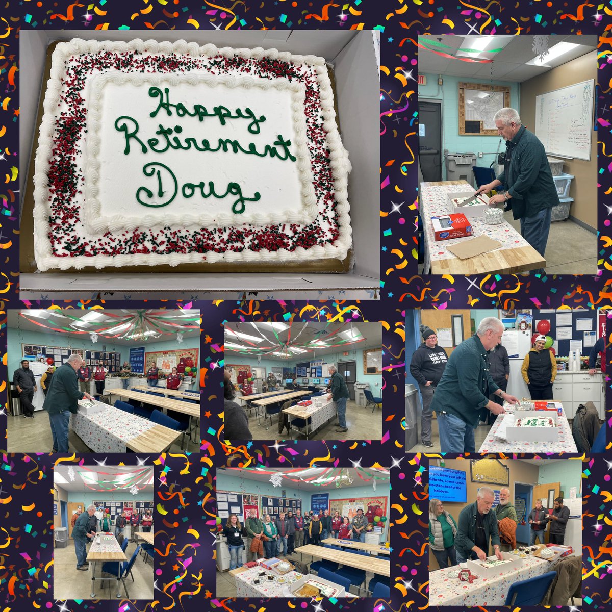 Today we had the pleasure of wishing Doug a very happy retirement. 20 years with the company and a wealth of knowledge, thank you for everything!!! Enjoy the family time!! #Lowes1127 <a href="/BarbTaylor06/">Barb</a> <a href="/JHoffmann2207/">Joe Hoffmann</a>