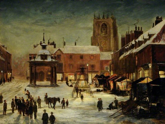 I know I've posted this before but I really do like this painting 'Saturday Night, Beverley,' Thomas Bonfrey Burton (1866–1941). He is perhaps best known for his engravings of local buildings.