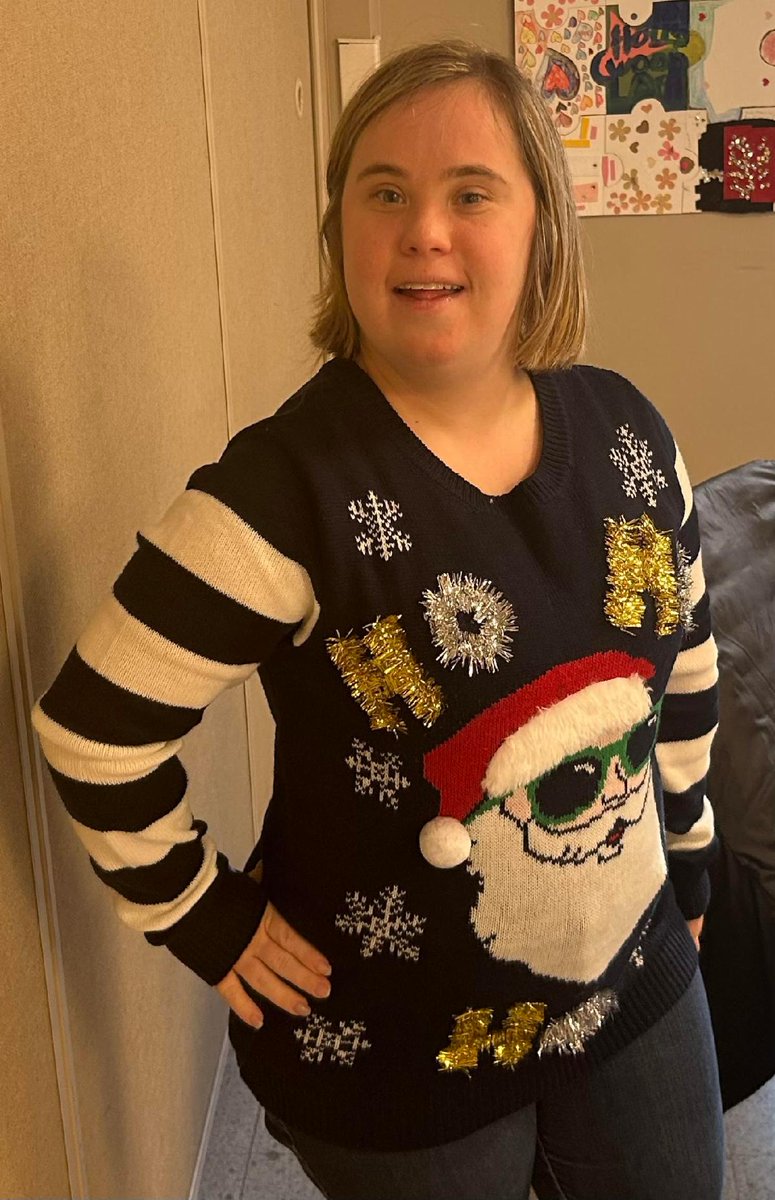 FriendshipHome1's tweet photo. Participants and staff showing their holiday spirit with Christmas/ugly sweaters! #friendshiphome #christmas #happyholidays #uglysweater https://t.co/d30pAXZhJj