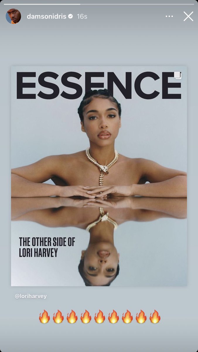dmsnidris's tweet photo. Damson Idris shares Lori Harvey’s Essence Cover via Instagram Story 🔥 https://t.co/oVtfVRSk50