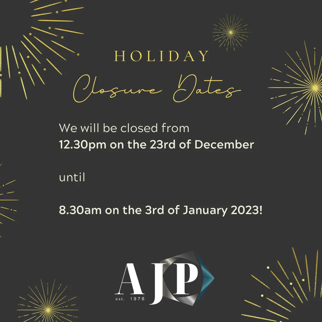 We will be closing for the holiday period!

#holidayclosuredates #merrychristmas #happyholidays2022
