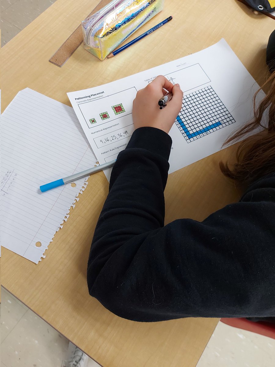 Day 11: let's get through this last week! Shout out to my grade 8 who got the pattern rule right away and then said "I love this question, it's so symmetrical" 🤣🤣 <a href="/tvdsbmathk8/">tvdsbmath</a>