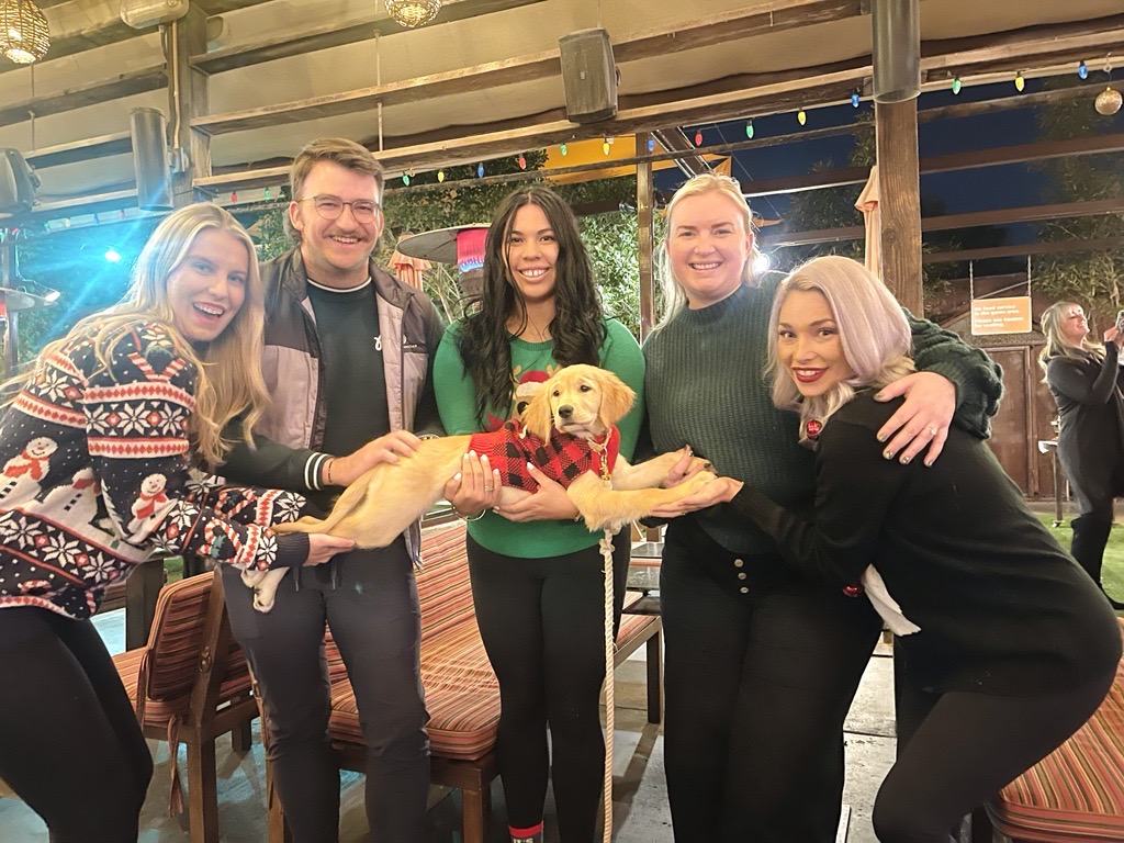 Last week our Finance &amp; Accounting Team got together for a holiday team building happy hour, with special guest Stella the puppy! #neversettle #teambuilding