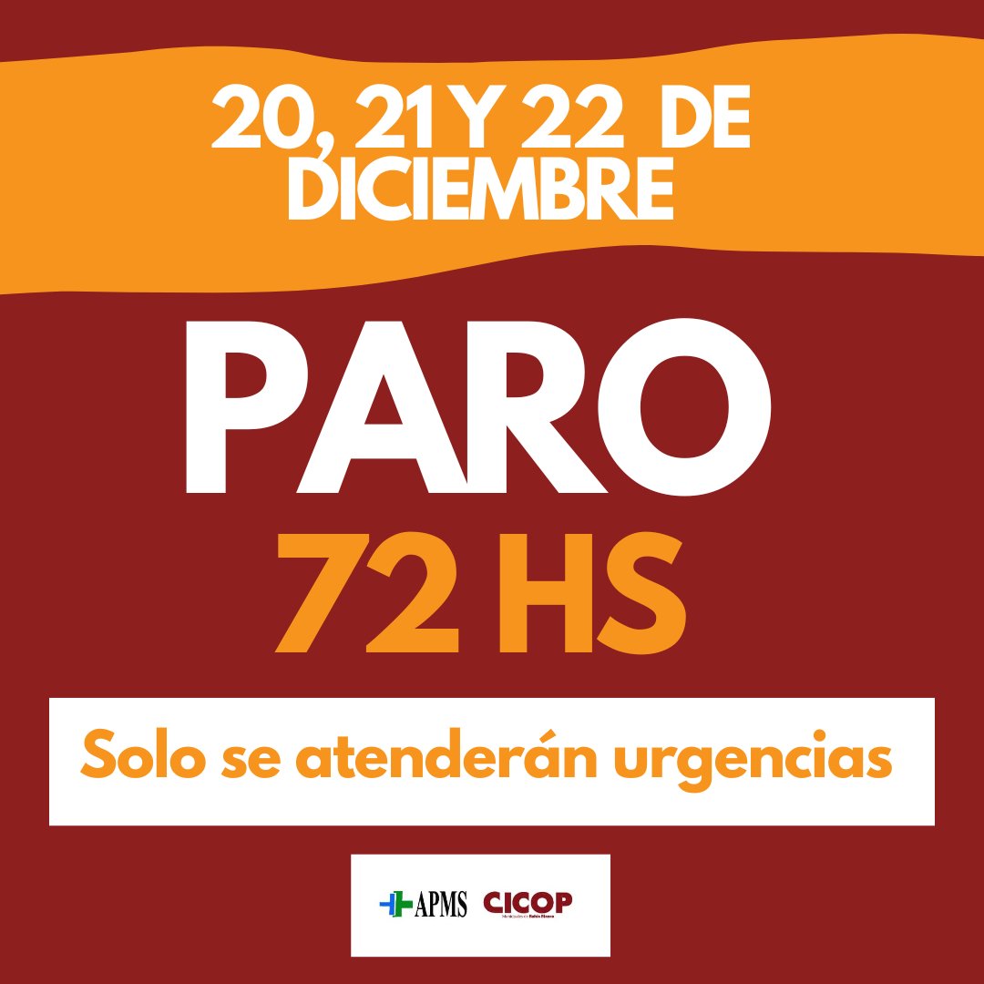 ApmsBahia's tweet photo. Este martes a las 8 comienza el paro de 72 horas. https://t.co/ZMRjAQ0uz6