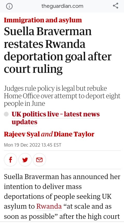 UnisNotBorders's tweet photo. Not surprised by the legal decision after years of xeno-racist legislation in this country.
If unions were more robust in their response against previous xeno-racist policies, we wouldn't be at this horrific juncture. https://t.co/oPXsAj6MJI
#RwandaFlights
#BorderAbolition https://t.co/oyf0xwd7Je