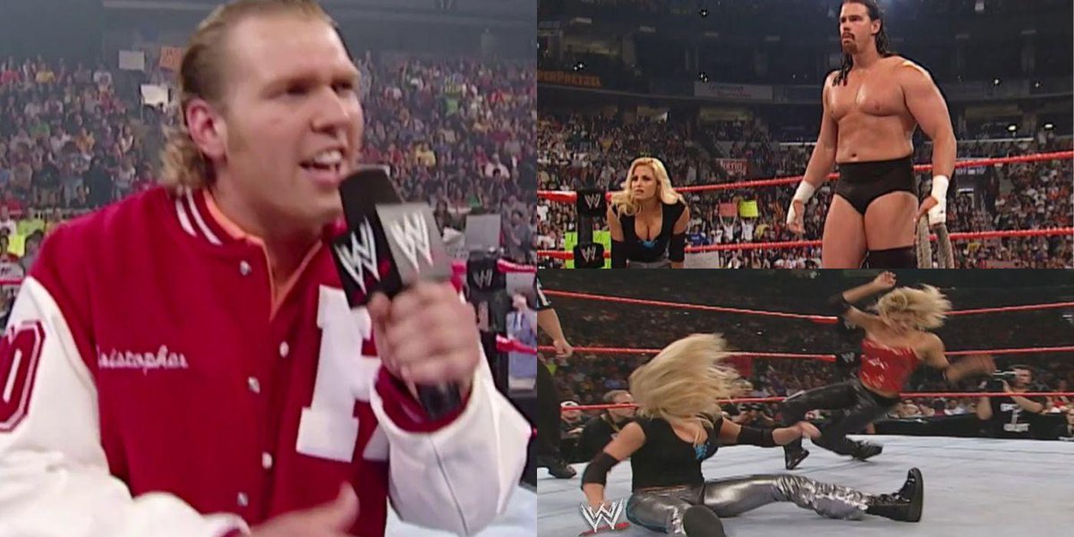 Jackie Gayda & Chris Nowinski Vs. Trish Stratus & Bradshaw: The Worst WWE Raw Match Ever https://t.co/kbUAqtoHDx https://t.co/acXCg21RLI