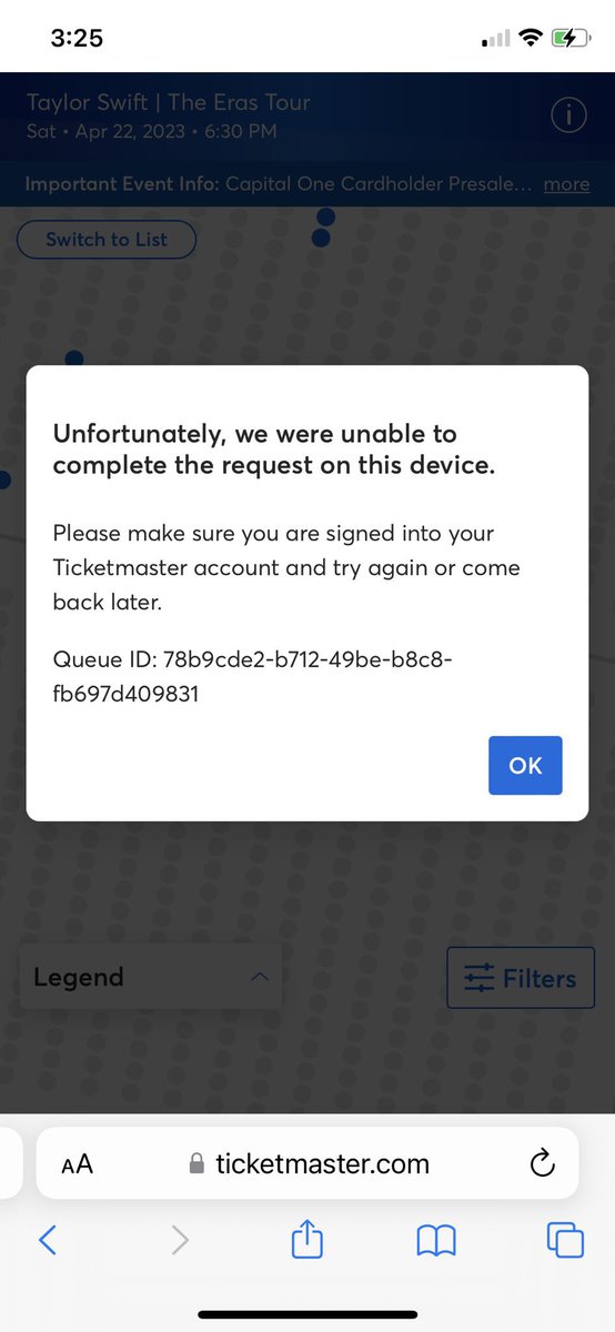 sbeeeZzy's tweet photo. Can you help me get a ticket purchase redo for the tour? 🙏🏼 I had the Lover Fest boost, but I only received errors when I tried to buy my tickets during the presale. I lost the great seats I had in my cart 😭 @taylornation13 @taylorswift13 @TMFanSupport https://t.co/YqEPNGmBOE