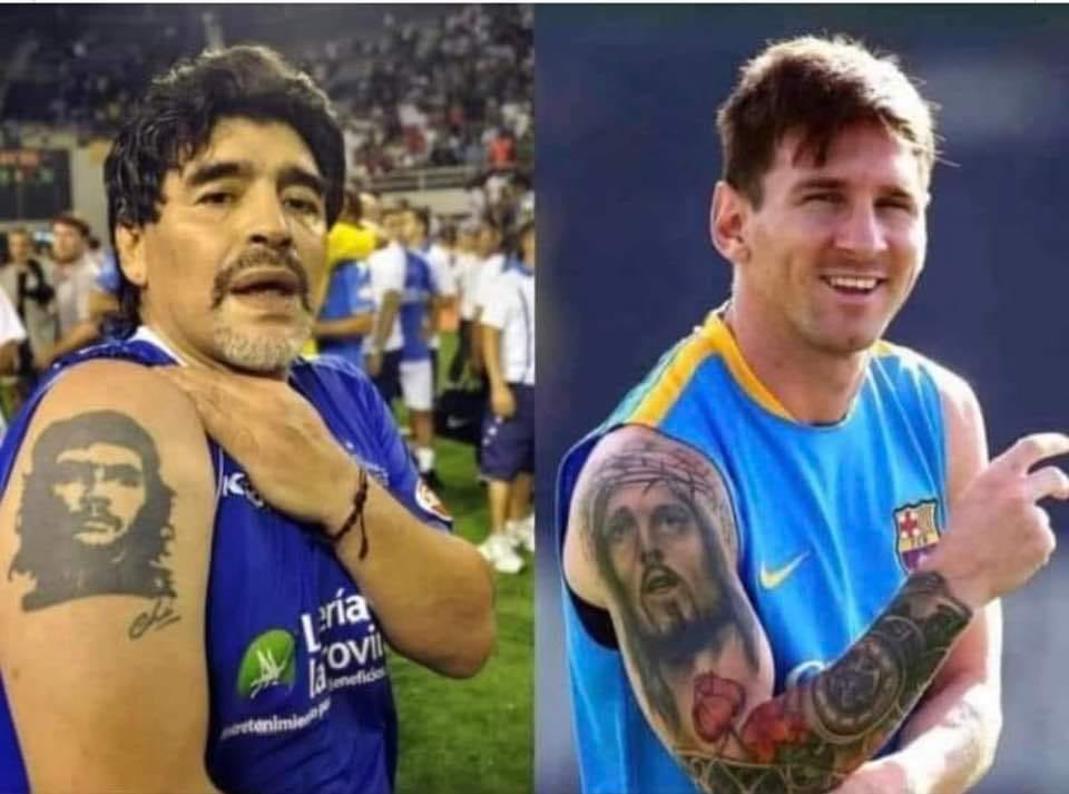 CAMBIO DE ÉPOCA. La juventud abraza como arquetipo a un valuarte inexpugnable y entierra para siempre a un referente corrupto, pervertido inmoral y enfermo. La foto habla por sí sola. Nada más que agregar.