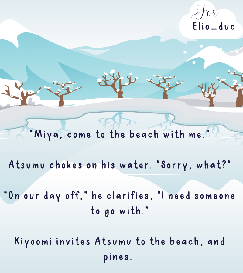 skts_exchange's tweet photo. A holiday gift for @_Eliodcrt ✨

i was the sea (and you were the shore)
T • 2.6k • pining, post-timeskip, non-linear
https://t.co/kx5rhevJ5t https://t.co/5UDdYwGoK4