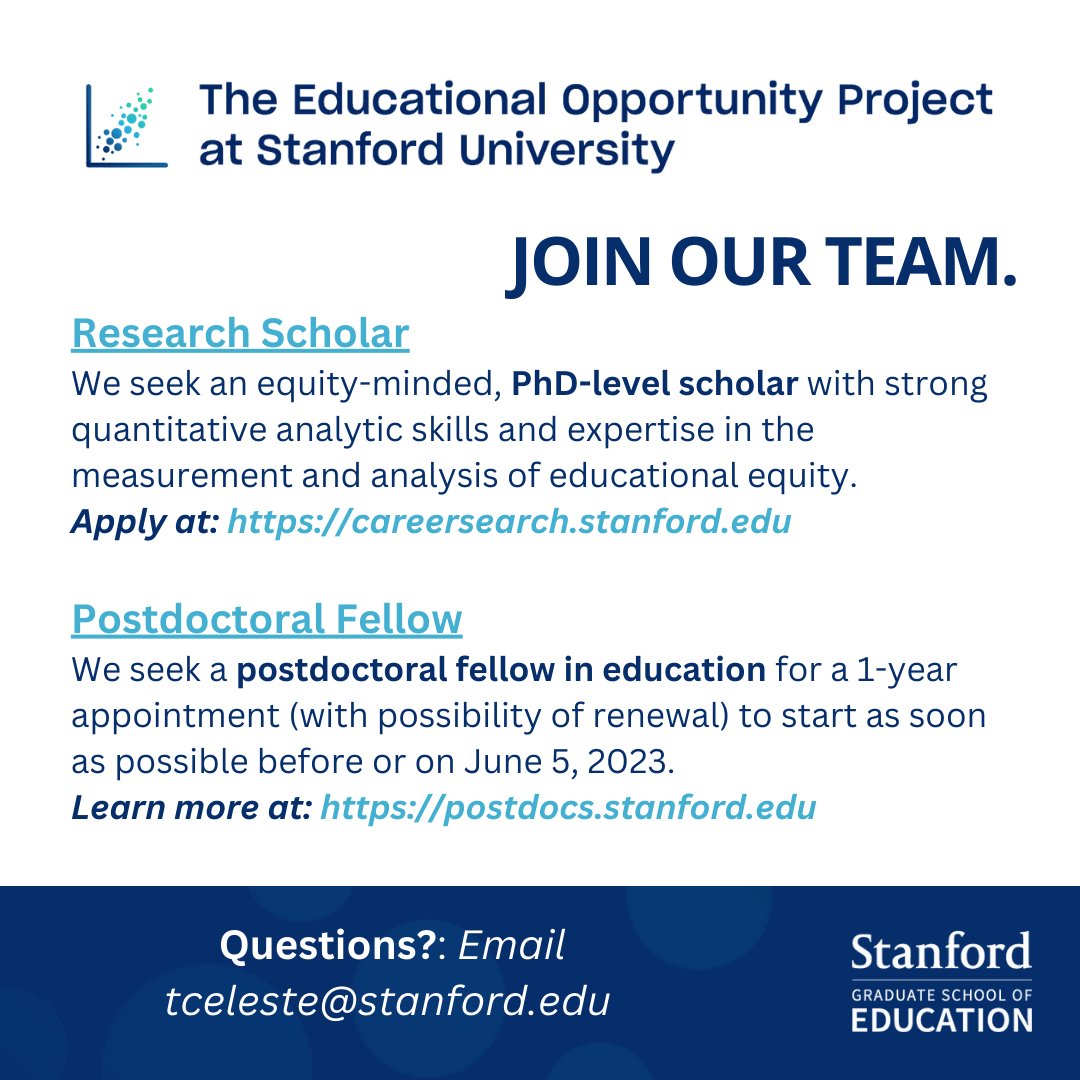 The Educational Opportunity Project @ Stanford tweet media