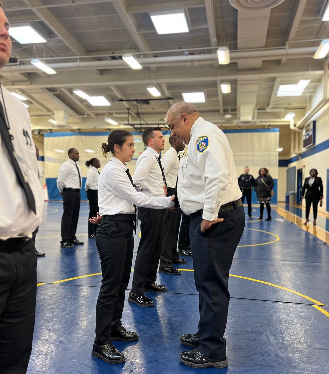 BaltimorePolice's tweet photo. Police Commissioner Michael Harrison personally welcomed each of the Academy Class 22-06 trainees to the #BPD and thanked them for their commitment to service.
Good luck and welcome to the BPD! #BPDforGood #JoinforGood https://t.co/DhYsfPPI1s