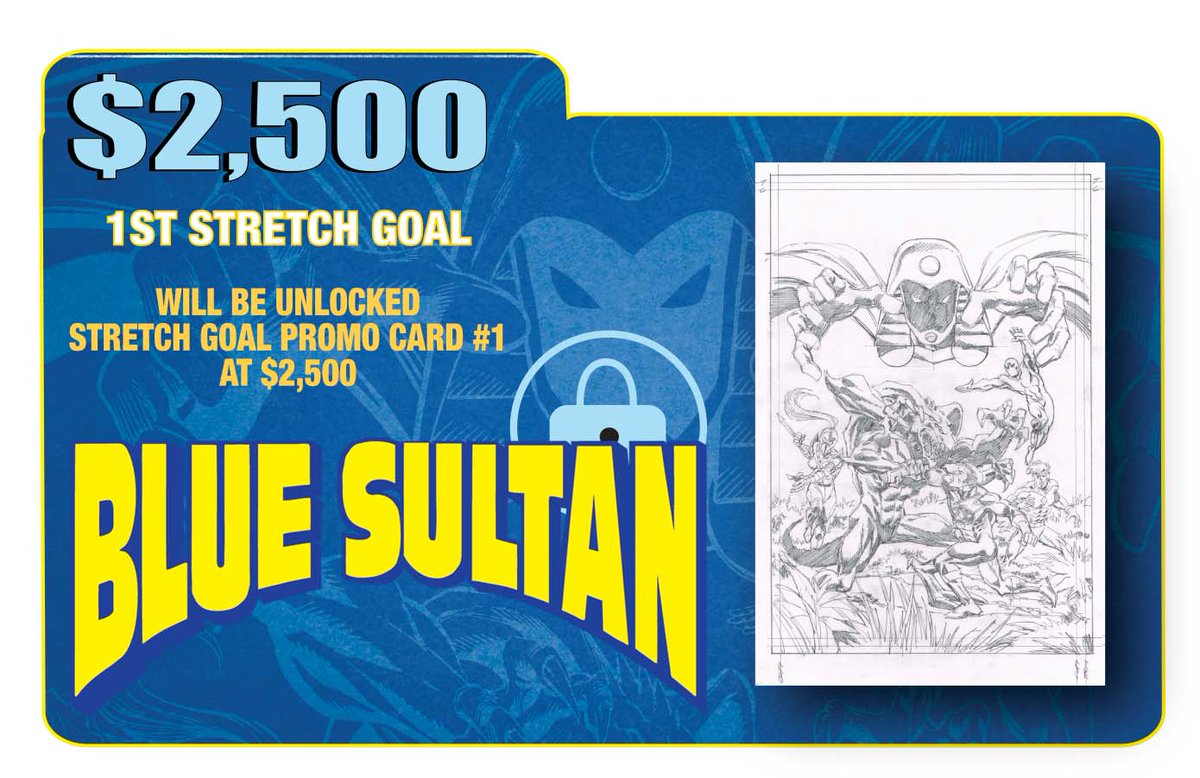 Apex Comics Group (@apexcomicspubs) on Twitter photo Unlocking our first stretch goal! ALL contributors, including those who've already pledged, will get a trading card featuring RON FRENZ'S ORIGINAL PENCIL ART for the cover of Phazer Universe: Blue Sultan #1! Check it out! kickstarter.com/projects/apexc… #RonFrenz <a href="/PhazerUniverse/">Phazer Universe</a> Unlocking our first stretch goal! ALL contributors, including those who've already pledged, will get a trading card featuring RON FRENZ'S ORIGINAL PENCIL ART for the cover of Phazer Universe: Blue Sultan #1! Check it out! kickstarter.com/projects/apexc… #RonFrenz <a href="/PhazerUniverse/">Phazer Universe</a>