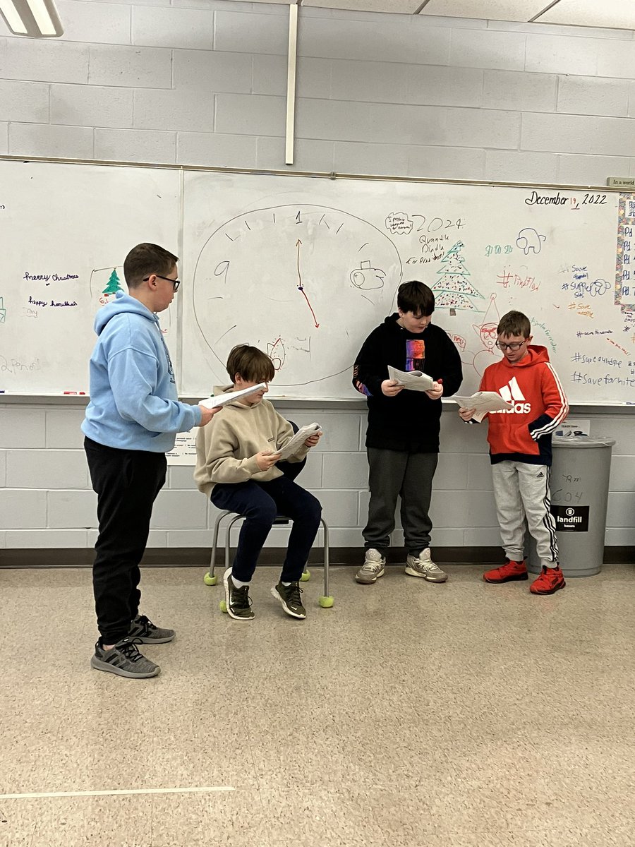 It was a day of theater in English today. From Charles Dickens to Agatha Christy, the children self-selected plays to perform. #survivalmode #4daystilbreak