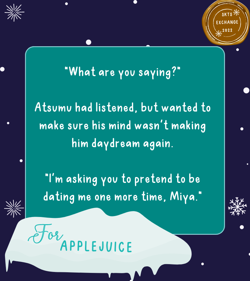 skts_exchange's tweet photo. A holiday gift for @aappplejuicee ✨

Love Numbed by Time
M • 9.6k • fake dating, hurt/comfort, angst with a happy ending
https://t.co/rfxDarSusz https://t.co/EbHiumeKzf